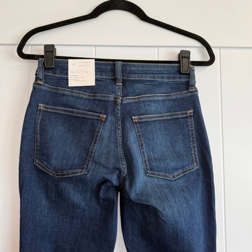 Jeans skinny crop NUOVI CON ETICHETTE LC LAUREN CONRAD lavaggio scuro vita media taglia 6 - Foto 7 di 13
