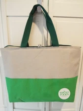 Whole Foods Market Keep Cool Insulated Zip Top Large Cooler Bag Green/Gray