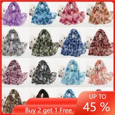 Long Headscarf Voile Women Turban Scarves Wrap Shawl Muslim Islamic Summer Scarf