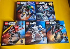 5 x lego star wars mechs 75368 75369 75370 75390 75411 brand new in boxes