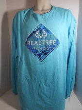 RealTree Fishing Diamond Logo Blue T-shirt Long Sleeved 2XL