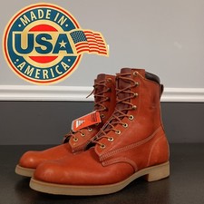 Vtg NOS Weinbrenner 8" Thorogood Sz 13E USA Made Soft Toe New Old Stock Service