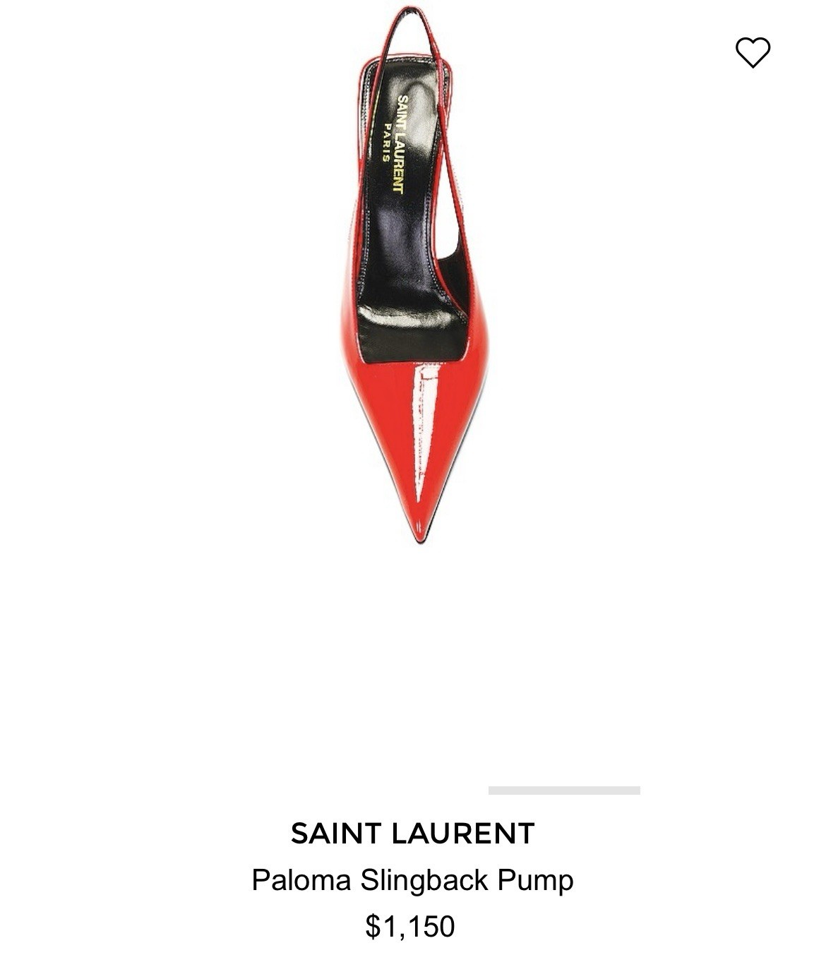 1150 $ SAINT LAURENT Paloma 105 Slingback in pelle verniciata rosa bacio CORALLO ALTO