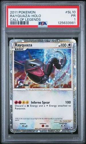 2011 POKEMON CALL OF LEGENDS #SL10 RAYQUAZA-HOLO PSA 1