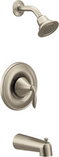 Moen Eva Brushed Nickel Posi-Temp Single-Handle Bathtub Trim Kit with Showerhead