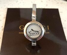 New Gucci YA105528 SilverTone 105 Series StainlessSteel Bangle Band Ladies Watch