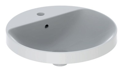 Geberit VariForm Einbauwaschtisch rund mit Hahnloch mit Überlauf 480 mm -...