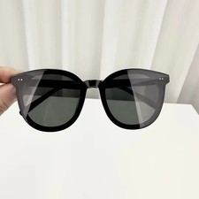 GentleMonster Oversized Round Sunglasses - Solo Black Frame Black Lenses 65mm