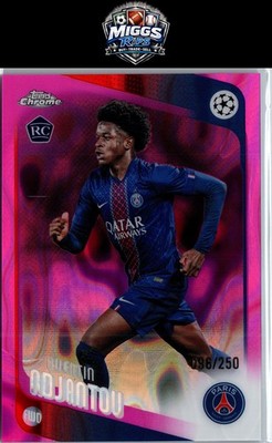 2025-26 Topps Chrome UEFA Club #166 Quentin Ndjantou Pink Lava #/250