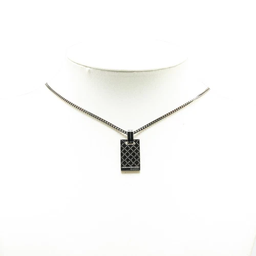 Collana Gucci Diamante SV925 Argento Accessori Uomo Catena Lunghezza 60 cm