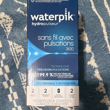 Waterpik Hydropulseur 3100 Rechargeable Ultra Silent Water Flosser Blue w/Tips