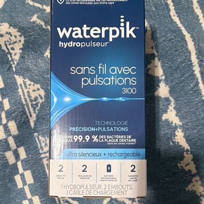 Waterpik Hydropulseur 3100 Rechargeable Ultra Silent Water Flosser Blue w/Tips
