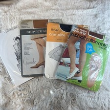 Vintage Hosiery Collection: Sheer Nylon Pantyhose  Stockings Variety Pack Sz M