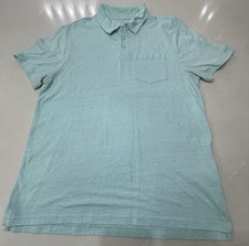 Old Navy Men's Light Blue Polo Soft Wash Pocket Shirt, Large