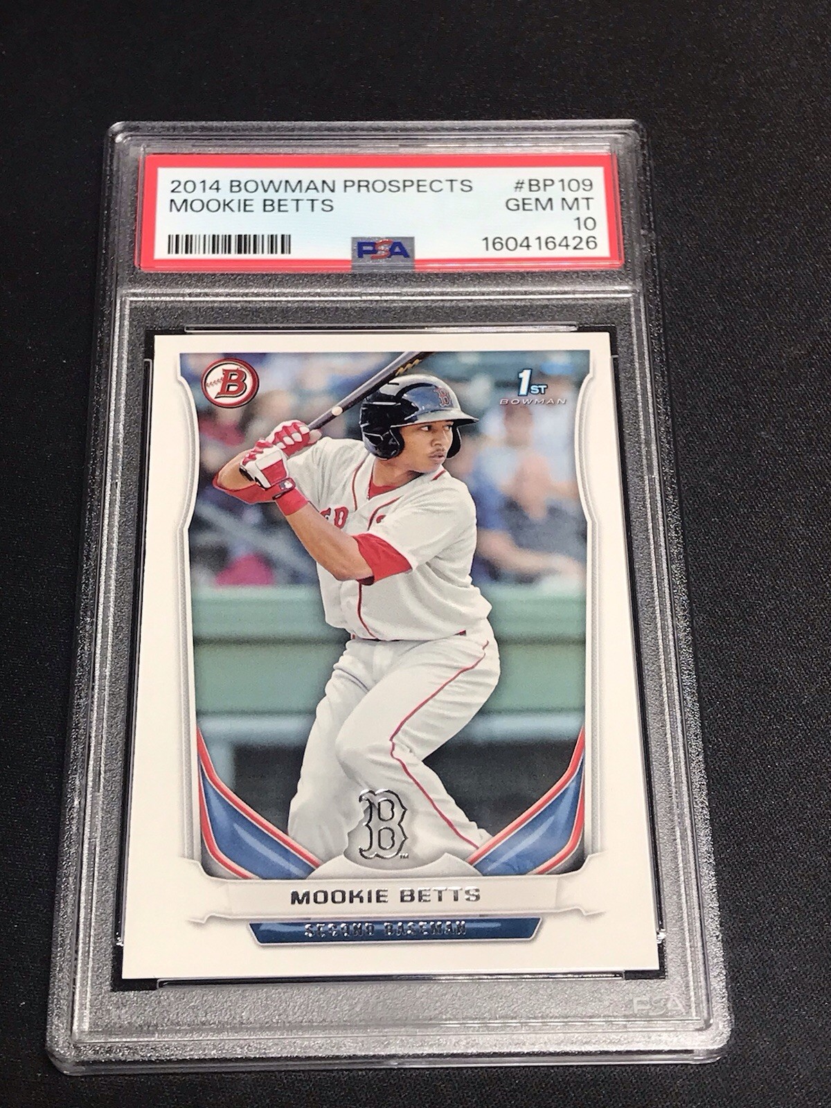 2014 bowman prospects mookie betts psa 10 view 1