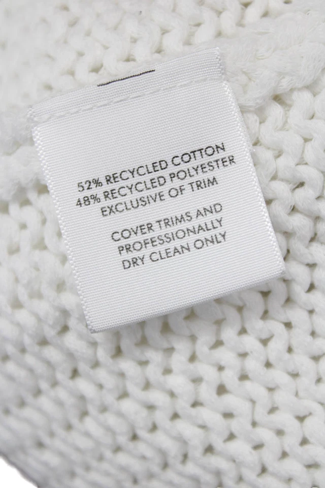 Cárdigan para mujer blanco + Warren cuello en V botón blanco liso talla M Foto 4 de 4