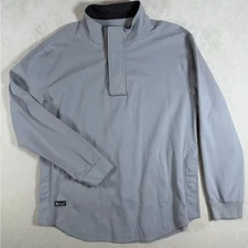 BYLT Basics Elite+ Fairway XL Pullover Gray Athletic Fit Heavy Jacket Pullover