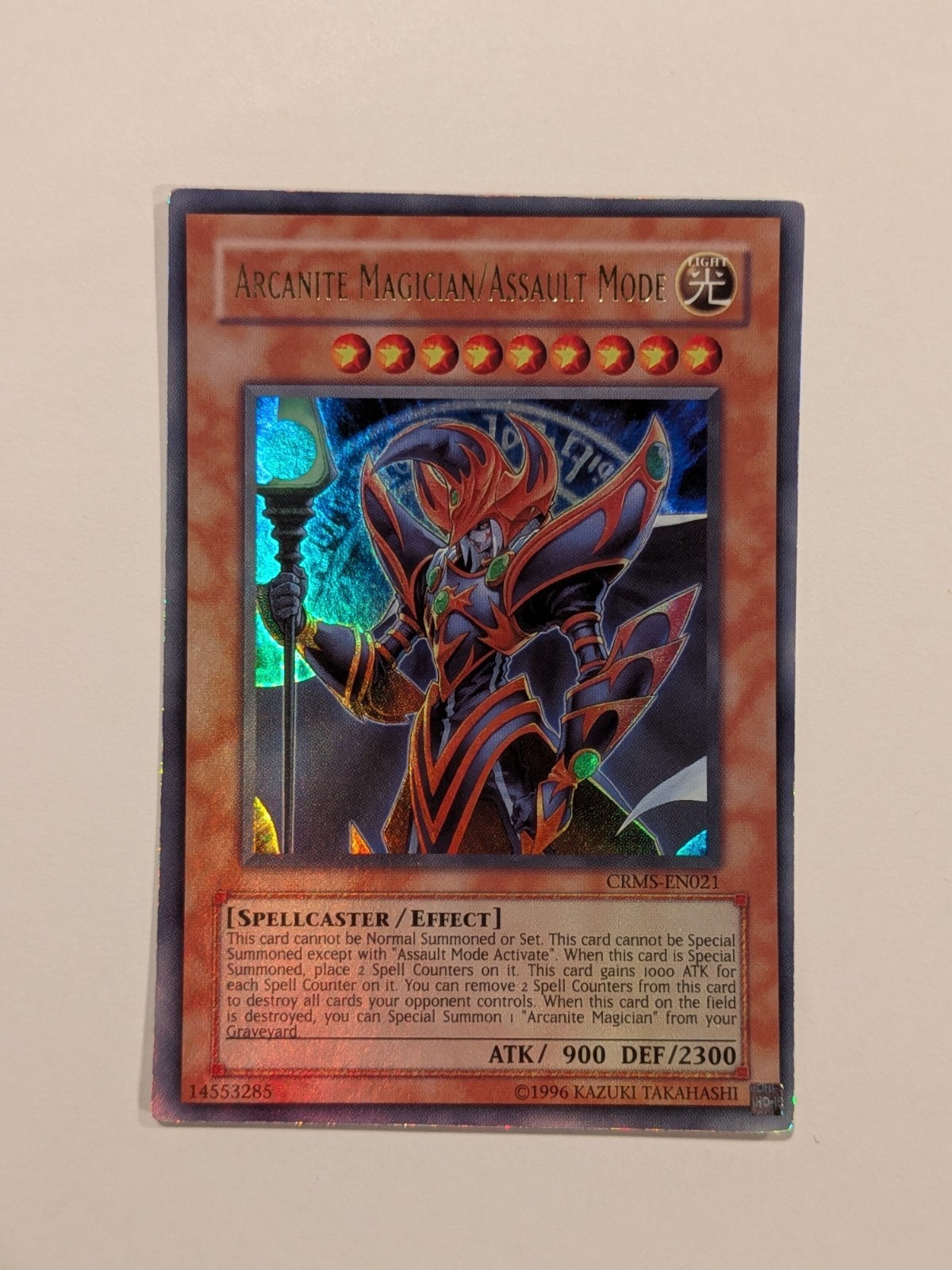 Arcanite Magician/Assault Mode CRMS-EN021 YuGiOh Crimson Crisis trading card — raw and PSA graded price guide