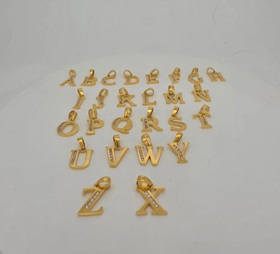22ct Gold Initial Pendant-All Letters A-Z   -   Hallmarked 916 Solid Gold-New