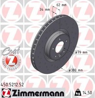 Zimmermann Bremsscheibe 450.5212.52 FüR Land Rover