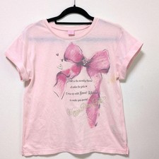 mezzopiano Mezzopiano 150 Ribbon Pattern T-shirt Pink y2k Heisei Gal