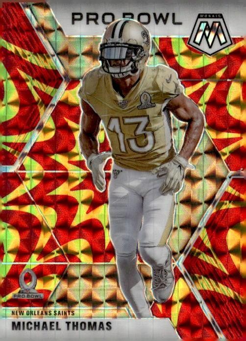 2020 Panini Mosaic #252 Michael Thomas Prizm Reactive Gold