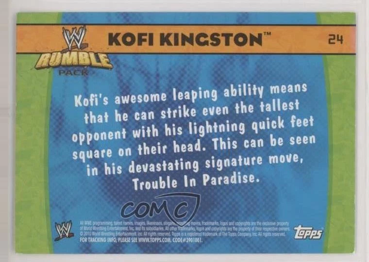 2010 Topps Rumble Pack Kofi Kingston #24 - Image 2 of 2