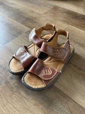 Josef Seibel Sandals Womens Size 37 Brown Leather Air Massage Comfort Shoes Q68