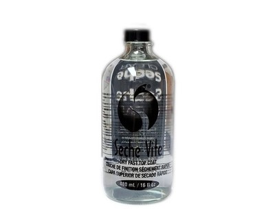 Seche Vite Dry Fast Top Coat - Durable Finish - Refill Bottle 16 oz