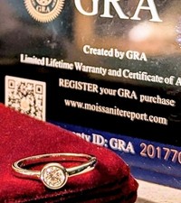 14k/925 Sterling Silver Full Bezel VVSI Moissanite Engagement Ring Sz 5