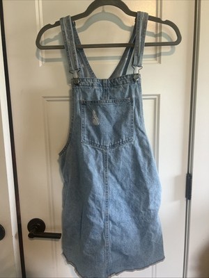 Dari Overall Romper Dress Women's Medium Blue Denim Mini Skirt