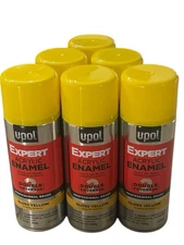 UPOL PREMIUM GLOSS YELLOW SPRAYPAINT UP2707 EXPERT ACRYLIC ENAMEL 10oz(6 Cans)JJ