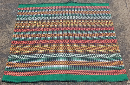 Vintage Traditional Handmade Lovely American Kilim Floor Rug Carpet 142x118 cm