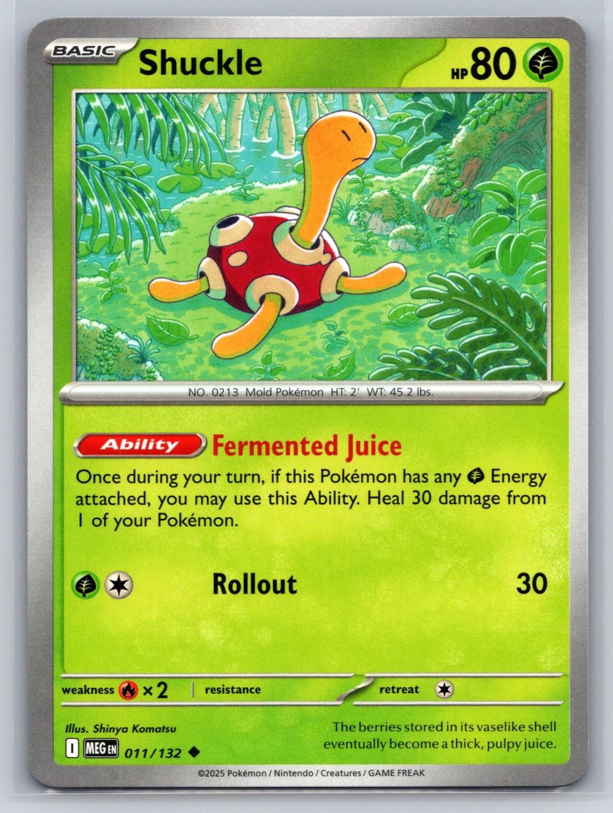 Shuckle Pokemon ME01: Mega Evolution #011/132