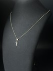 14K Gold Jesus Cross Necklace Set 1.92g - 18" Forze Chain - Solid 585 Real Gold — photo 5