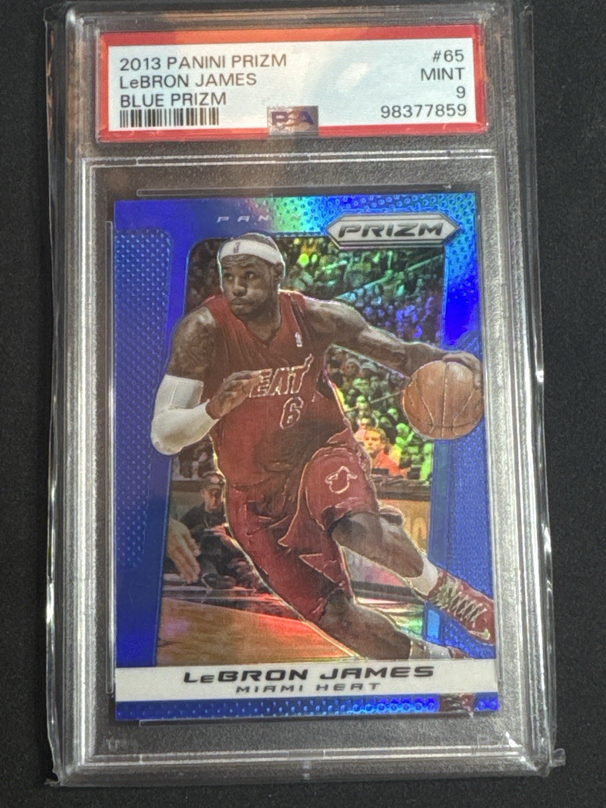 2013-14 Panini Prizm LeBron James Blue Prizm PSA 9 MINT