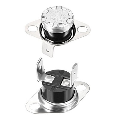 2 x Temp Control Switch Thermostat KSD301 125C 10A Normally Closed N.C Fixed