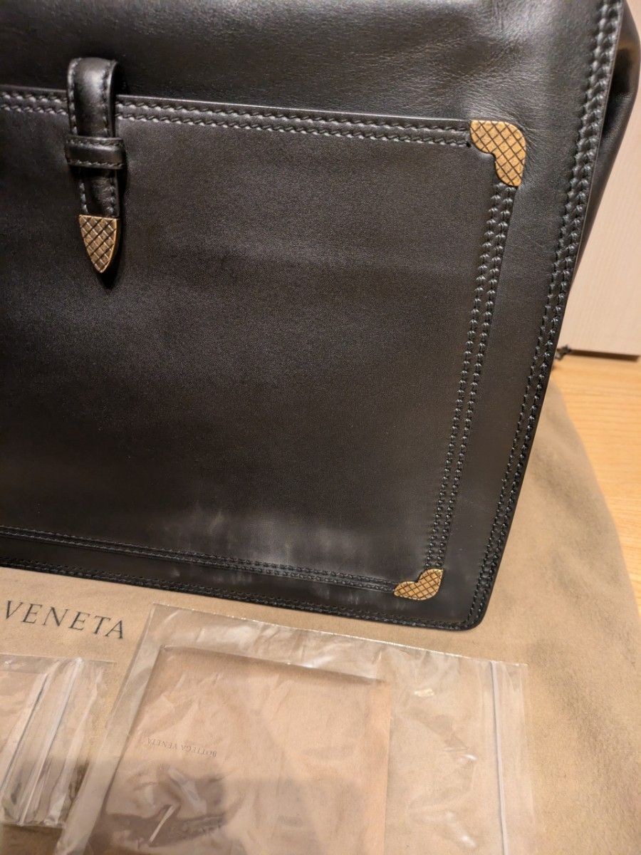 Bottega Veneta Black Leather Tote Bag 50th Anniversary Excellent Condition thumbnail 4