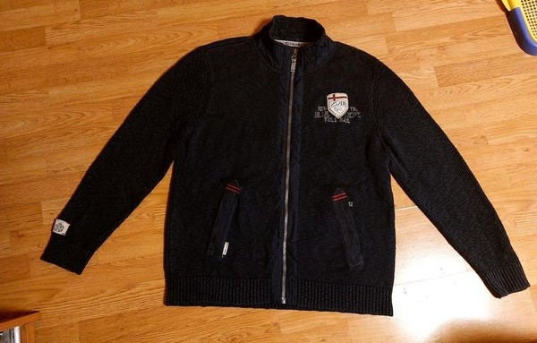 Men Camp David Zip-Up Navy Cotton XXL