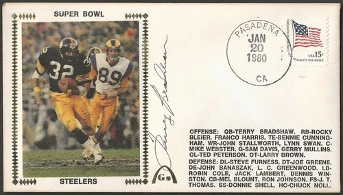 Terry Bradshaw Signed 1980 Super Bowl 14 XIV Gateway Stamp Cachet Pittsburgh