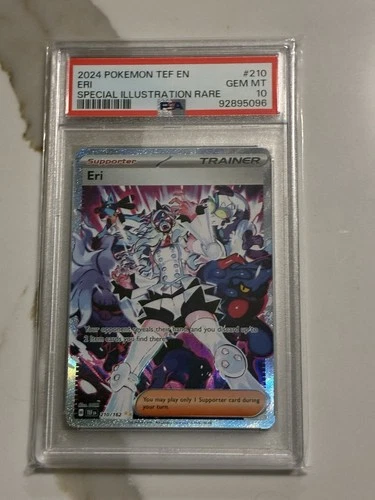 2024 POKEMON TEF EN-TEMPORAL FORCES SPECIAL ILLUSTRATION RARE #210 ERI PSA 10
