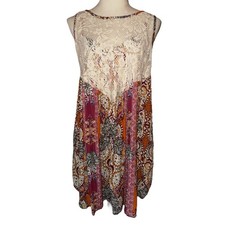 Free People Multicolor Boho Mini Dress Size M