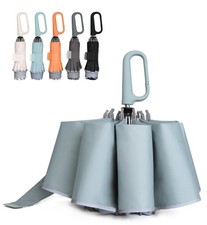 QWB TUMAAOTU Inverted Umbrella with Carabiner Handle, 46 IN, A-1 green