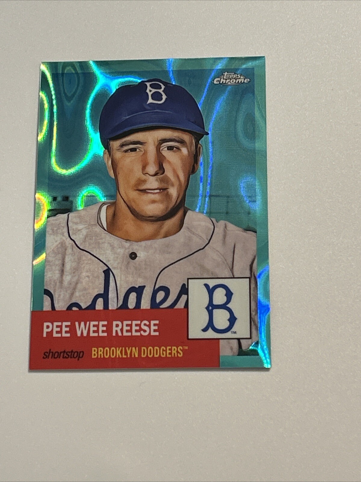 2022 Topps Chrome Platinum Anniversary-Aqua Refractor, Pee Wee Reese 057/299