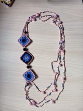 Collana All'uncinetto Con Mattonelle Granny