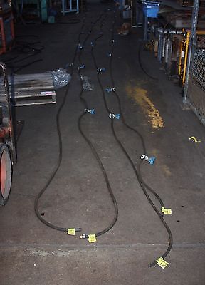 9x GORBEL 77892 festoon trolleys on 27m 8mm ID rubber pneumatic air