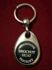 JETON DE CADDIE METAL ♦ Champagne " BROCHOT HUAT " FESTIGNY ♦ Chariot Porte-clés