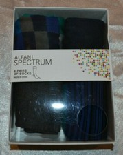 Alfani Spectrum Men's Dress Socks Set 4 Pair's Pack Fit Shoe Size: 7-12 NIB 
