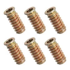 Threaded Inserts Nut Threaded Fastener Connector Hex Drive Threaded for Wood ...