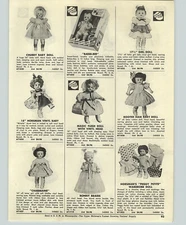 1954  Paper Ad Doll Horsman Peggy Petite Betsy McCall Joan Sayco Valerie Betsy